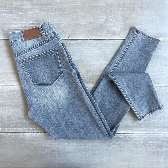Madewell Denim - Madewell High Riser Skinny Skinny Stretch Denim Jeans Gray Wash